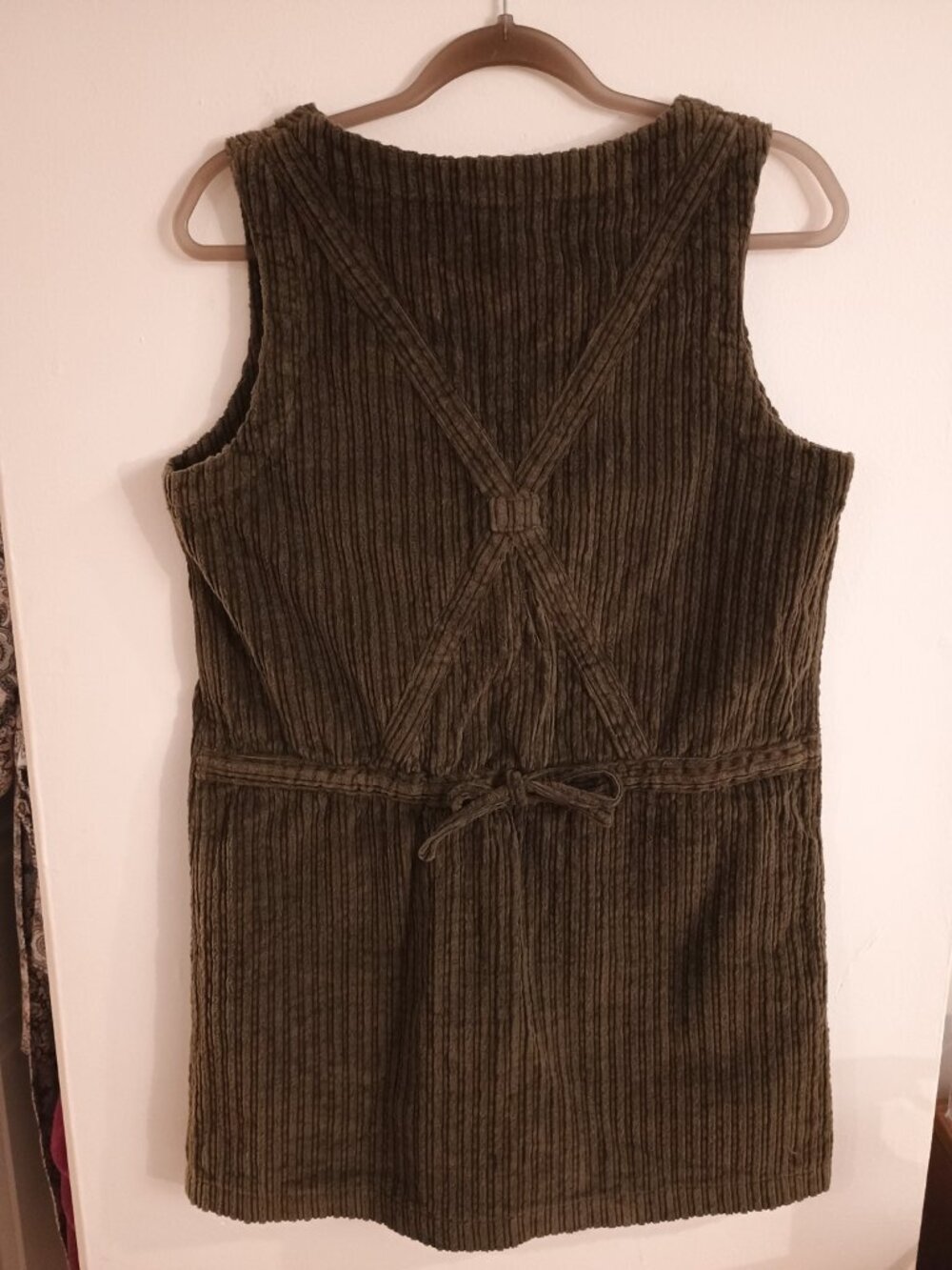 Vintage Pinafore Dress Bundle Of 2 Black Green 100% Cotton Medium Women's - Picture 4 of 15